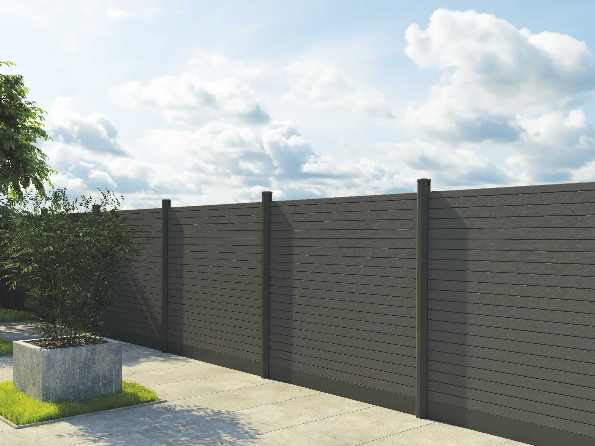 Horizon Slatted Fence Panels